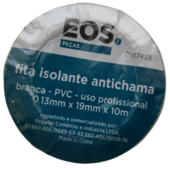 KIT 10 ROLOS FITA ISOLANTE BRANCA EOS 10M - comprar online