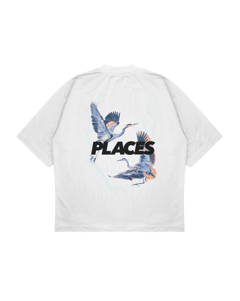 Camiseta Oversized Heron White Comprar em PLACES