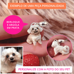 Berloque de Prata Seu Pet Personalizado