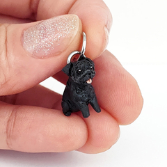 Miniatura de Pug Preto - Arte com Amor | Rafaela Serita