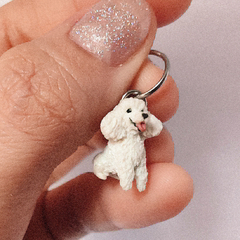 Miniatura de Poodle Branco 2 - Arte com Amor | Rafaela Serita