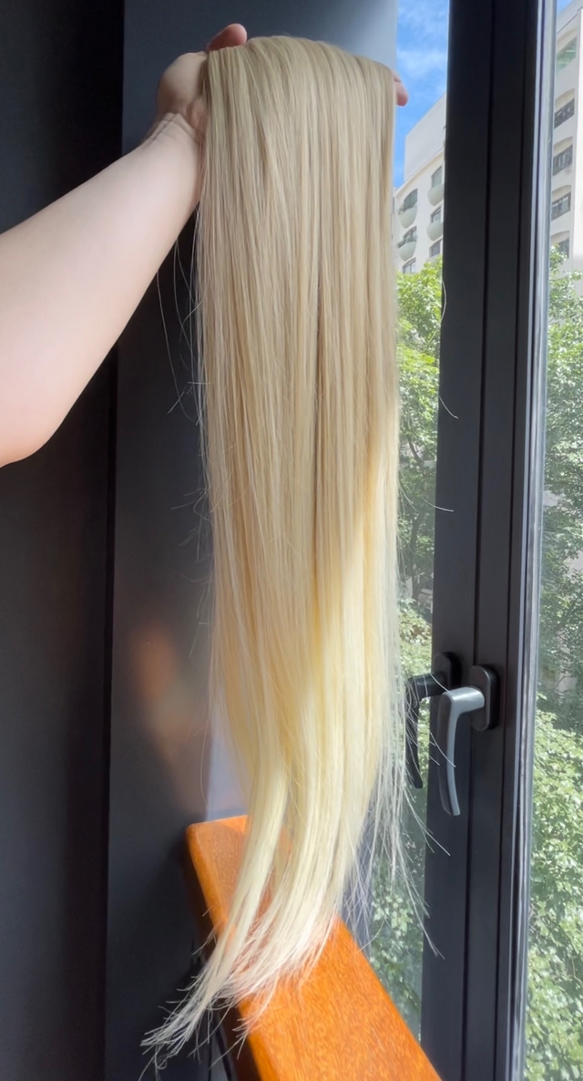 Mega Hair Loiro Platinado Liso 70cm - Use Miá Beauty