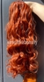 Aplique Mega Hair Ruivo Intenso/Flamingo Ondulado 70cm - comprar online