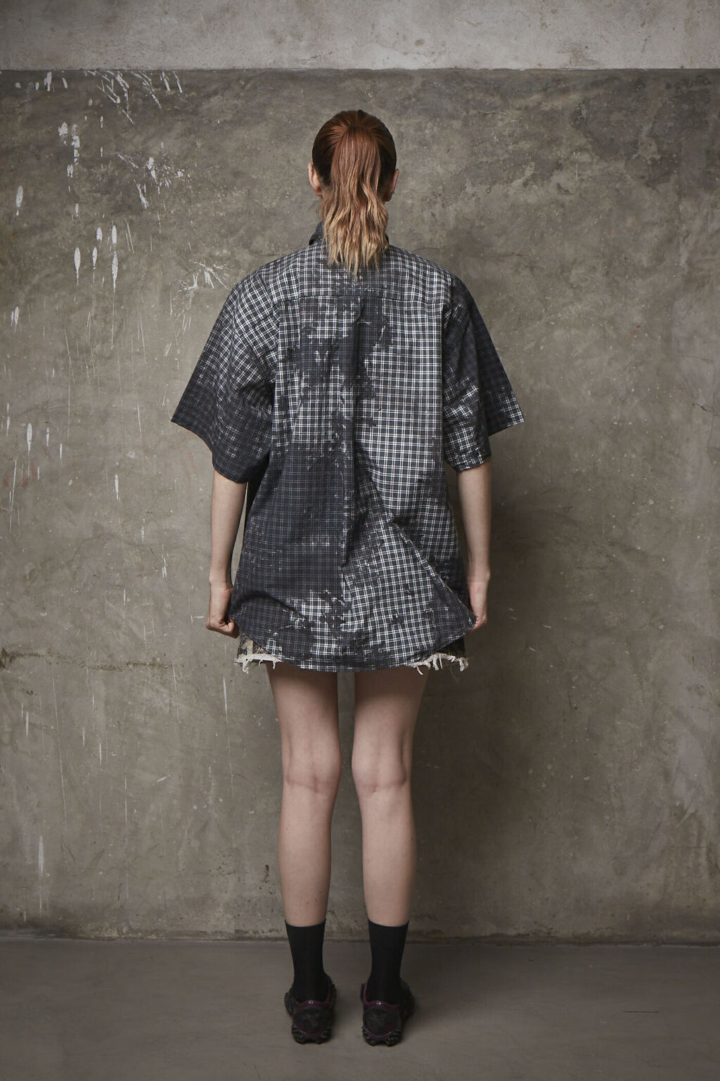 Camisa cuadrille blanca y negra hotsell