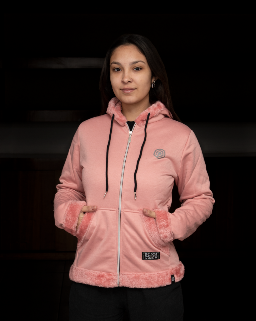Campera de Algodon con Piel