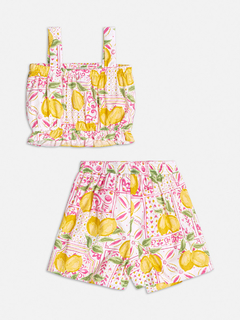 Conjunto Blusa Com Shorts Limões Momi - Pedaço de Gente