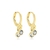 Brinco Argola 2 Pedrinhas Color Banhado a Ouro 18k - comprar online