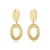 Brinco Oval Banhado a Ouro 18k