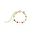 Pulseira Infantil Colorida e Bolinha Banhada a Ouro 18k