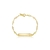 Pulseira Infantil Placa Banhada a Ouro 18K