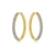 Brinco Argola Cravejada em Zircônia Cristal Banhada a Ouro 18k