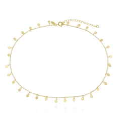 Choker Corações Banhada a Ouro 18k