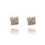 Brinco Quadrado Zircônia Cristal Banhado a Ouro 18k - comprar online