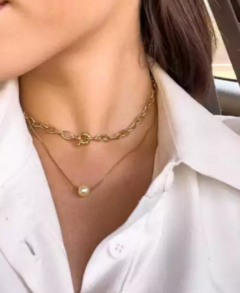 Conjunto Pérola Banhado a Ouro 18K na internet