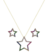 Conjunto Estrela Colorida Banhado a Ouro 18k - comprar online