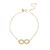 Pulseira Infinito Banhada a Ouro 18k