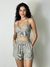 Cropped K2B com bojo em lurex Viveline - loja online