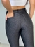 Calça legging K2B com botão e zíper na barra brilhosa Jocileide - loja online