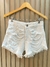 SHORT JEANS BRANCO DESFIADO