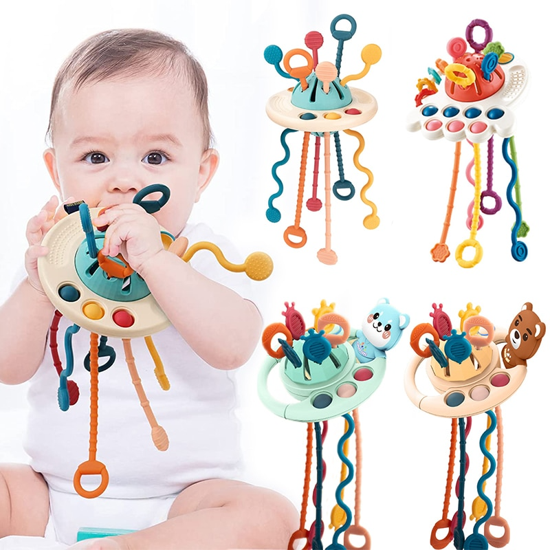 Brinquedo Montessori Sensorial 5 em 1 - Bebê 0 a 12 Meses
