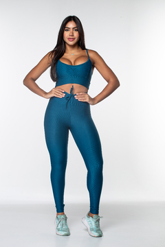 Conjunto Top Alcinha + Legging MicroCanelado - comprar online