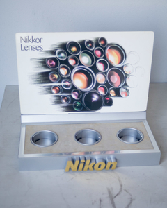 Expositor Vintage para lentes Nikon