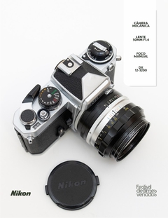 Câmera Nikon FE com Lente 50mm F1.4