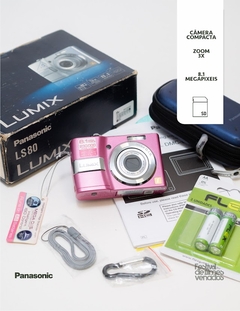 Câmera Digital Panasonic LUMIX DMC-LS80 8.1 MPX Pink