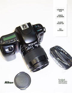 Câmera Nikon F50 com 35-80mm 4-5.6 35mm