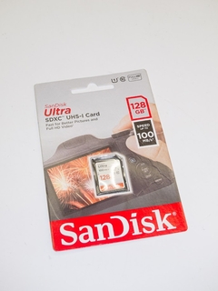 Cartão de Memória Sandisk Ultra SDXC UHS-I 128GB 100 MBS