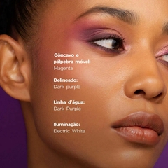 Paleta de Sombras - 4 Eyeshadow Palette Night Glam Océane Edition 4,5g - Cores Cosmeticos