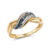 Anel Vintage Em Ouro Amarelo 14K Com Diamante Azul | Katia Almeida