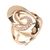 Anel Espiral Aberto Luxo Ouro Rosé 585 | Katia Almeida