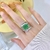 Anel Vintage Em Prata 925S Com Pedra De Moissanite De Esmeralda 5ct | Katia Alme - comprar online