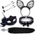 Kit Glamour Black Fox Com 5 Acessórios Em Cetim e Renda Preto - Ars