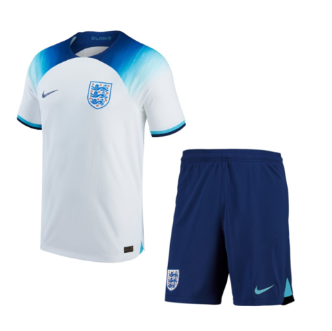 Kit Camisa e Short de jogo Inglaterra 2022 - Torcedor - branca e Azul