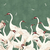 Papel de Parede Adesivo Cisnes Verde - comprar online