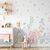 papel de parede infantil aquarela floral