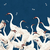 Papel de Parede Adesivo Cisnes Azul Marinho - comprar online