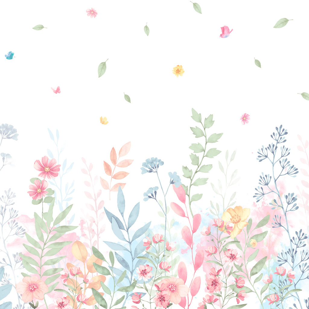 Papel de Parede Garden Aquarela - Sonhos de Ninar  Enxovais, Papéis de  Parede, Decorações e Móveis