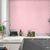 papel de parede cozinha ladrilhos rosa
