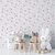 papel de parede terrazzo clean rosa e tiffany