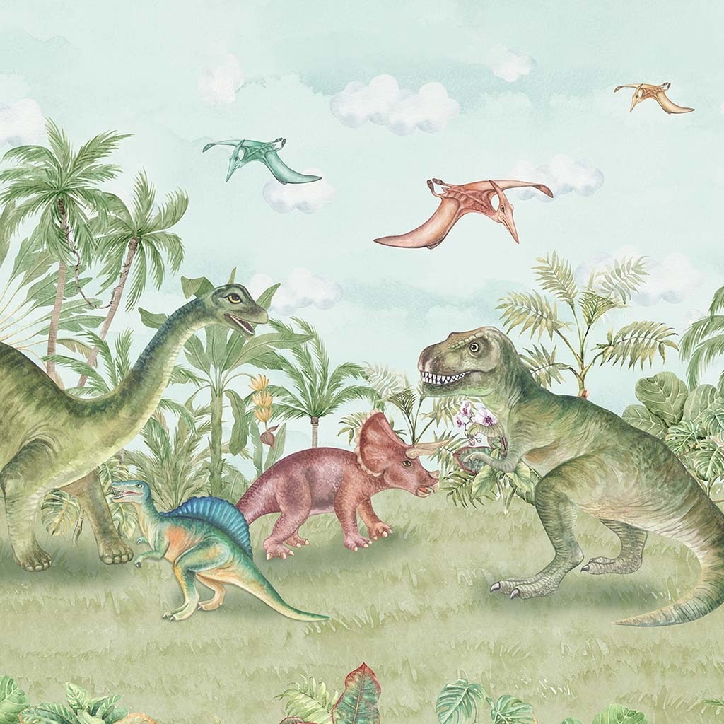 Papel de Parede Adesivo Era dos Dinossauros