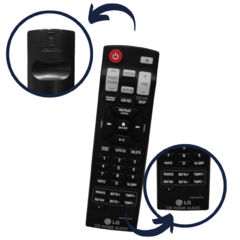 Controle remoto Mini System LG CM9520, CM4430, CM4630 - AKB73655701 - Qualipeças