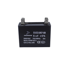 Capacitor 5 UF 380V Plastic - 51021007  - Peça para ar condicionado Central - Qualipeças