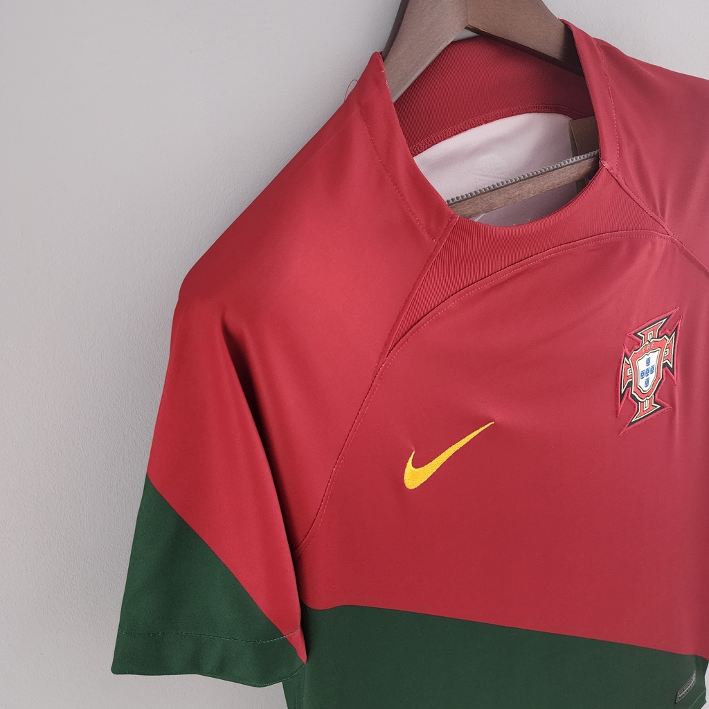 Camisa Portugal Home 22/23 - Torcedor Nike Masculina - Vinho/Verde