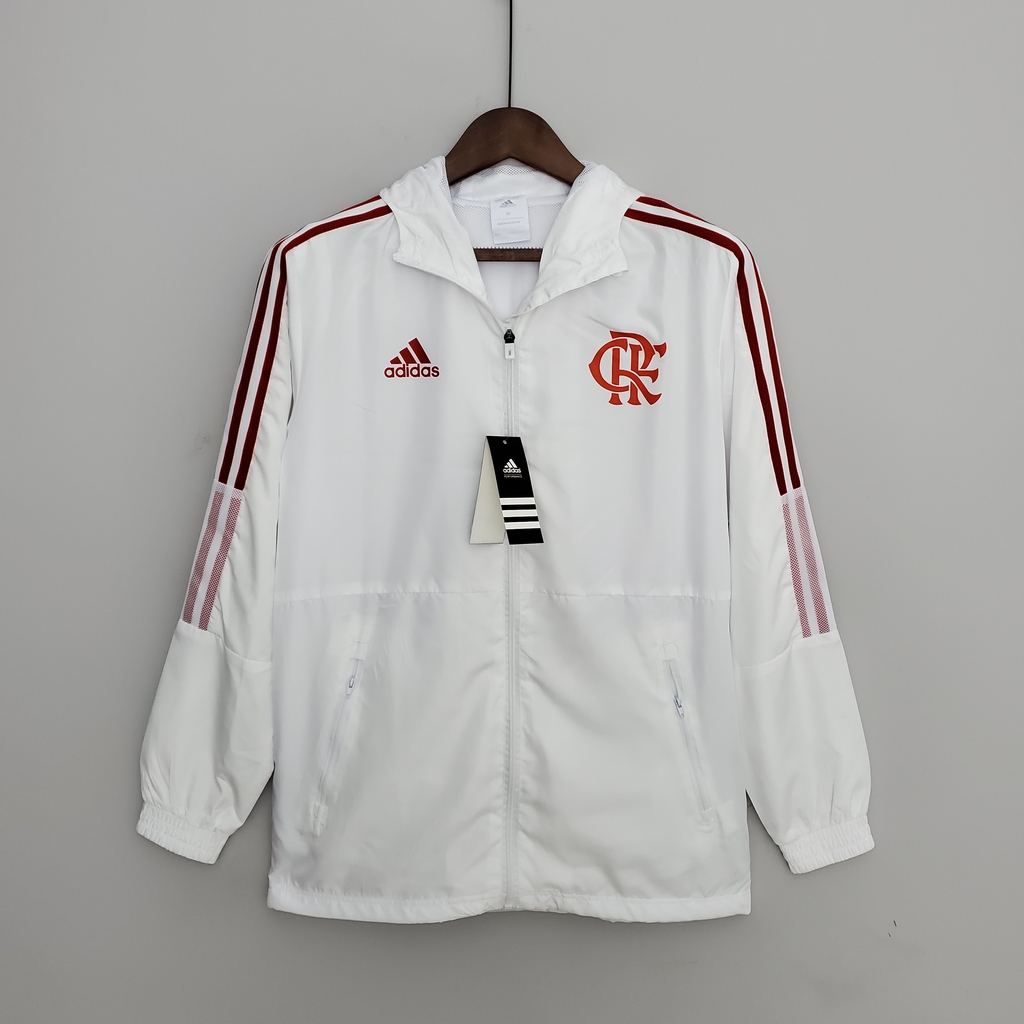 Jaqueta Corta Vento Flamengo 22/23 - Adidas - Branco