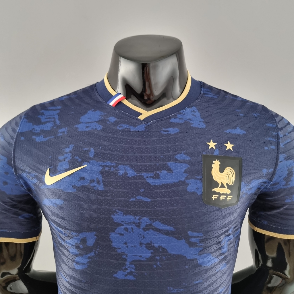 Camisa Seleção França Blue Black Edition 22/23 - Jogador - Nike - Azul/Preta