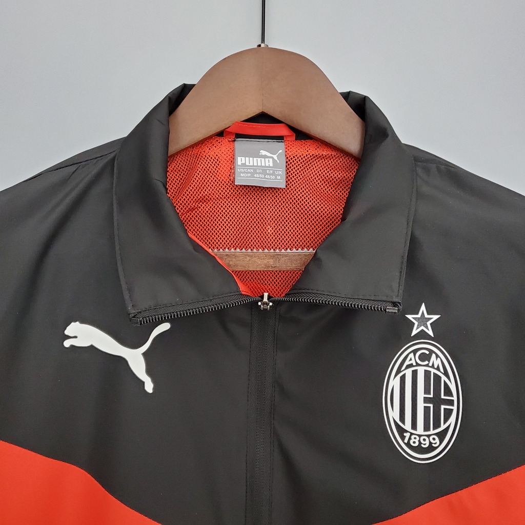 Jaqueta Corta Vento Milan 21 22 Puma Preto Vermelho