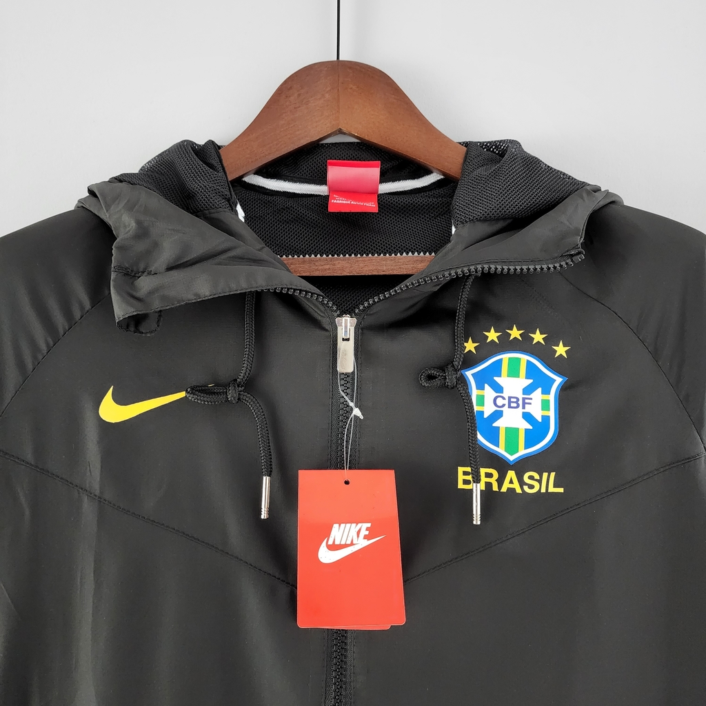 Jaqueta Corta Vento Seleção Brasileira 22/23 Nike - Preto